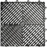 Black-interlocking-garage-floor-tile