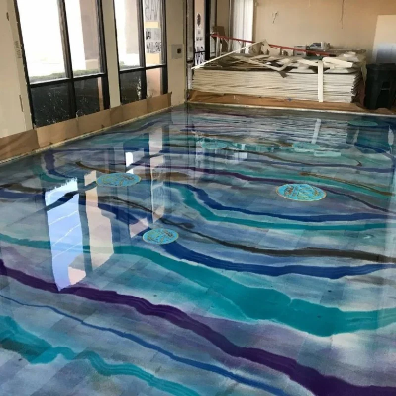 Colored flooring